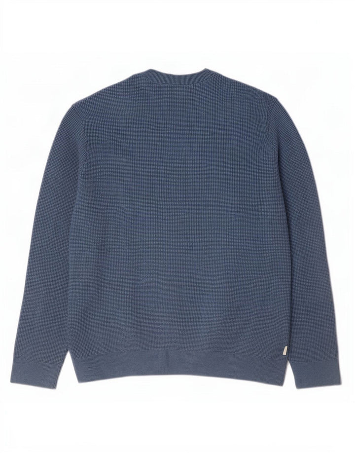 Marks & Spencer Herren-Pullover mit Rundhalsausschnitt, XL, Blau, Polyester