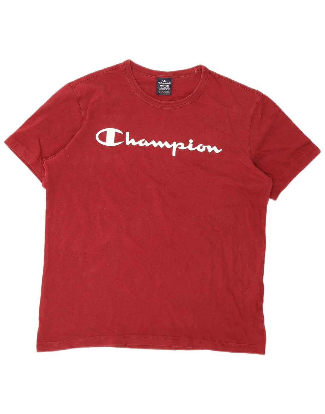 Champion Herren-T-Shirt mit Grafik, mittelrote Baumwolle