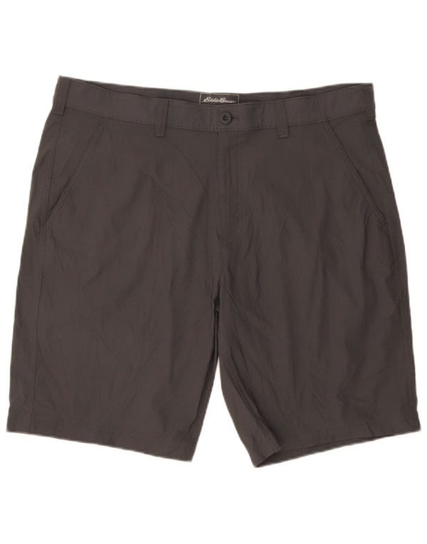 Eddie Bauer Mens Chino Shorts W38 XL Grey Nylon