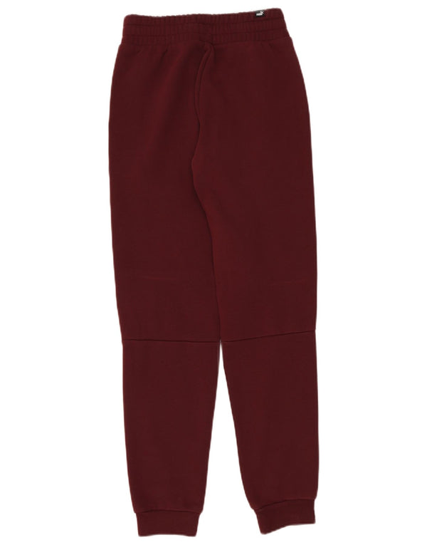 Puma Womens Graphic Trainingshose Jogger UK 6 XS Burgund Farbblock