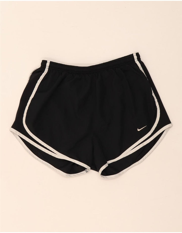 Nike Damen Dri Fit Sport Shorts UK 12 Medium Schwarz Polyester