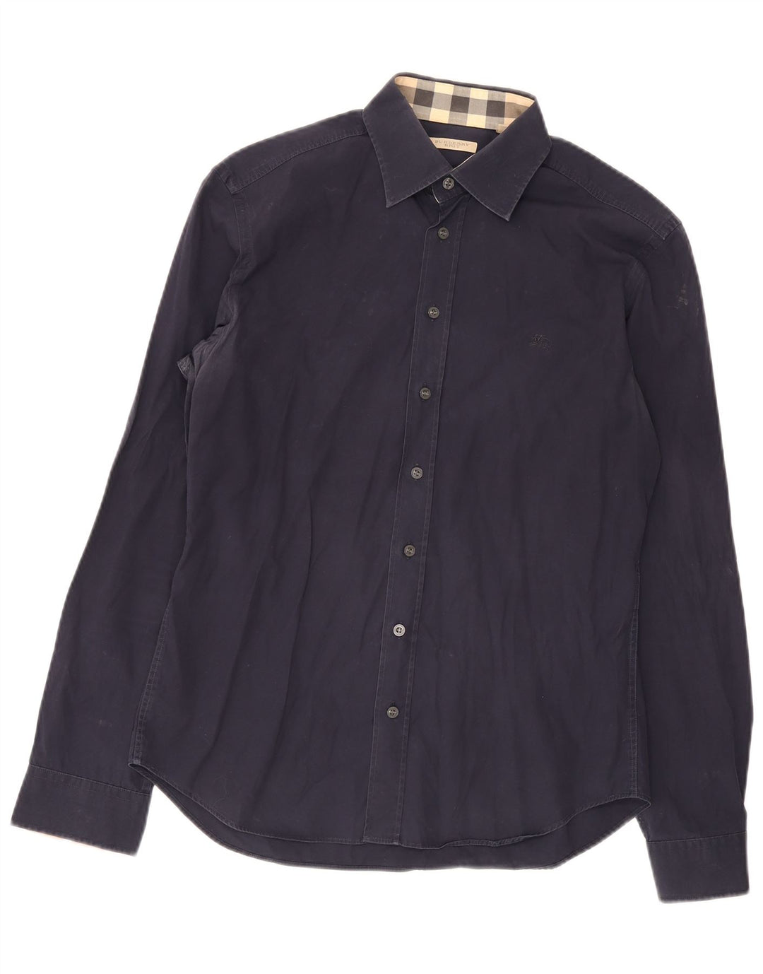 Burberry Herren BRIT Hemd Große marineblaue Baumwolle