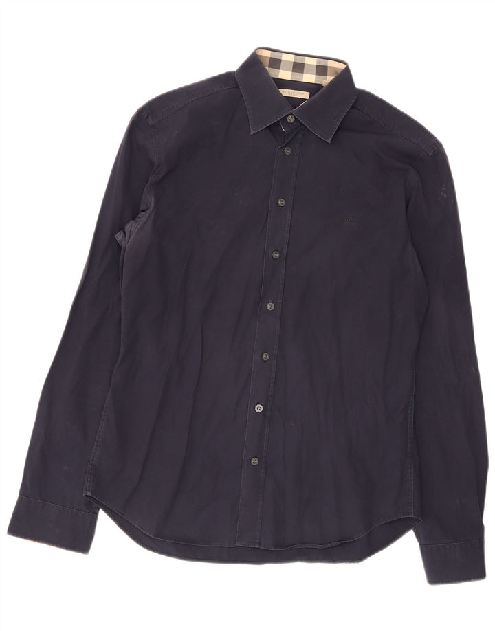 Burberry Herren BRIT Hemd Große marineblaue Baumwolle