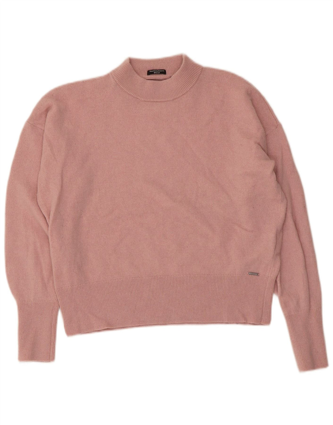 Superdry Damen Crop Oversized Rollkragenpullover Pullover UK 8 Small Rosa