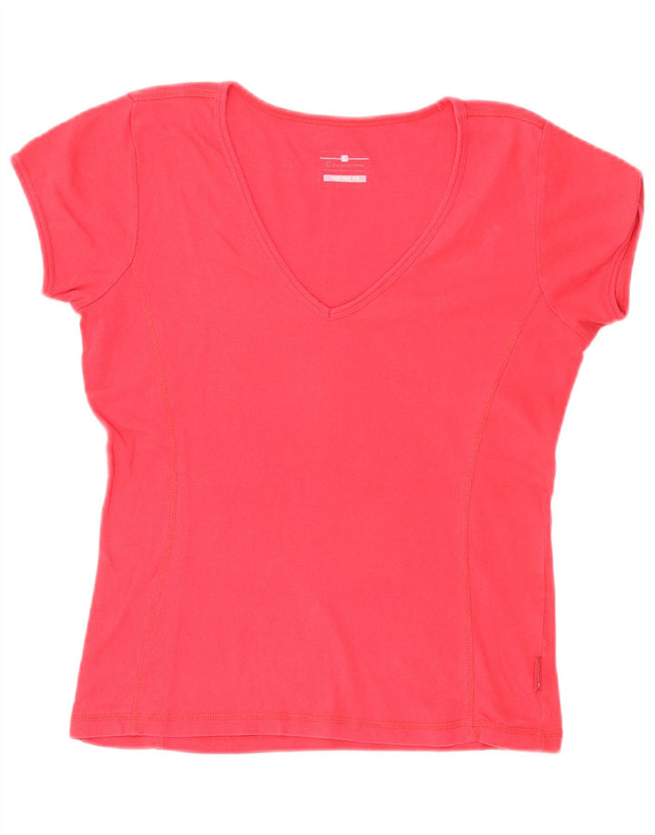 CHAMPION Damen Heritage Fit T-Shirt Top UK 14 Large Pink