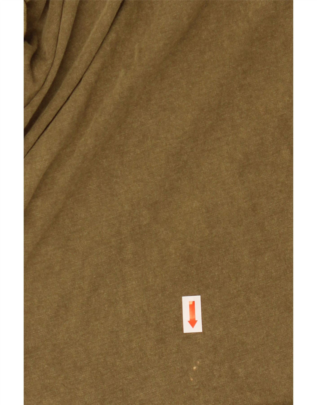 Zara Damen Top Langarm UK 10 Small Khaki Baumwolle