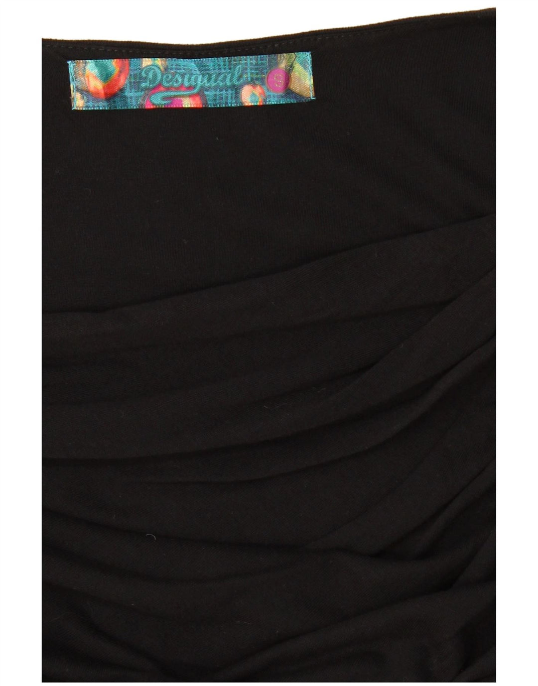 DESIGUAL Damen Graphic Top Langarm UK 10 Small Schwarz gestreift