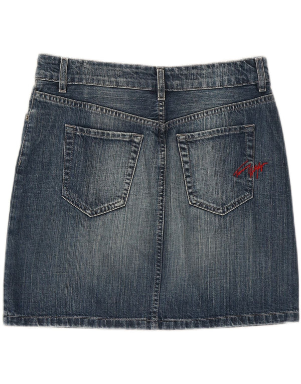 Tommy Hilfiger Damen Mini-Jeansrock US 10 Large W32 Blaue Baumwolle
