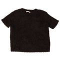 Zara Damen Crop Bluse Top UK 14 Medium Schwarz Polyester