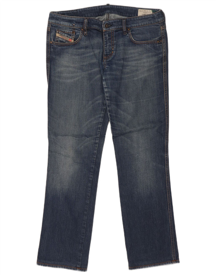 Diesel Damen Lhela Straight Jeans W32 L32 Blaue Baumwolle