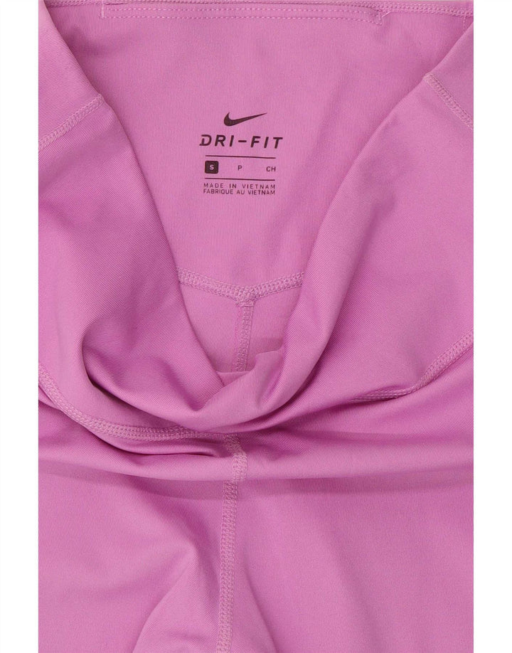 Nike Damen Dri Fit Graphic Leggings UK 8 Small Pink