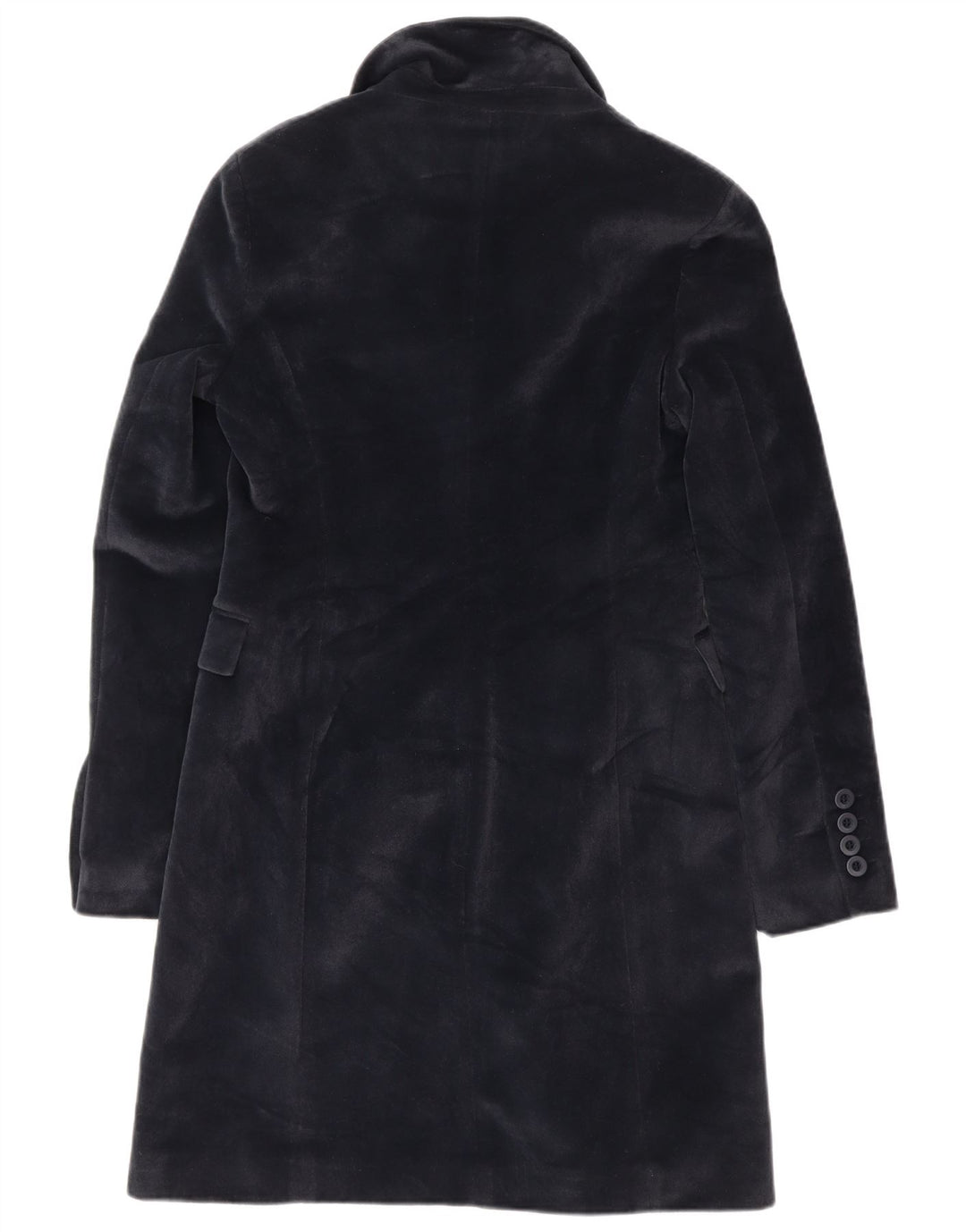 Vintage Damen Mantel UK 10 Small Marineblau Polyester