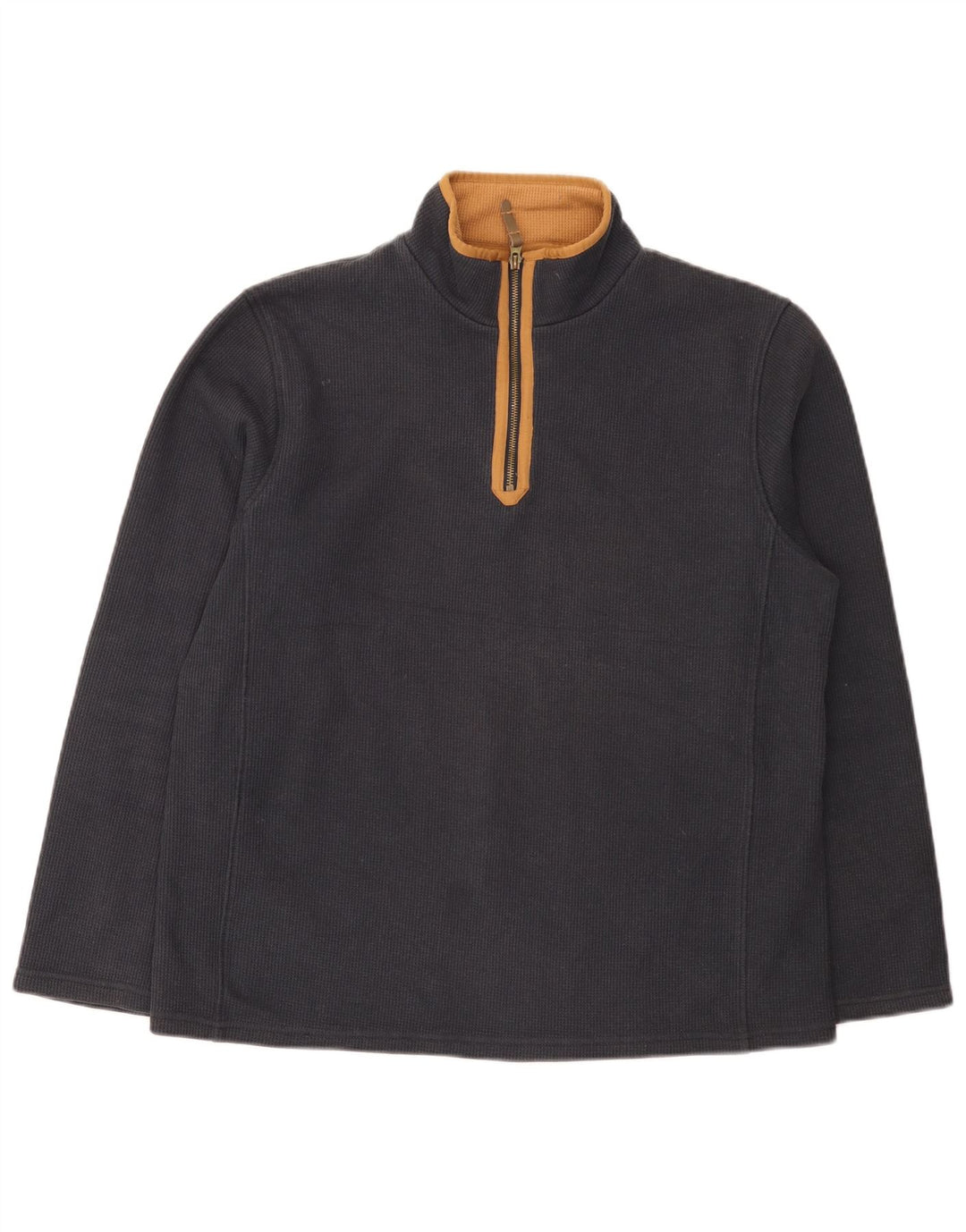 Mountain Warehouse Herren-Sweatshirt mit Reißverschluss am Hals, groß, aus marineblauer Baumwolle
