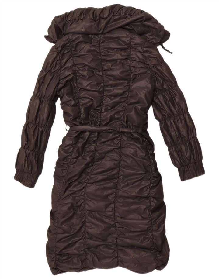 Stefanel Wattierter Damenmantel IT 42 Mittelschwarzes Polyester