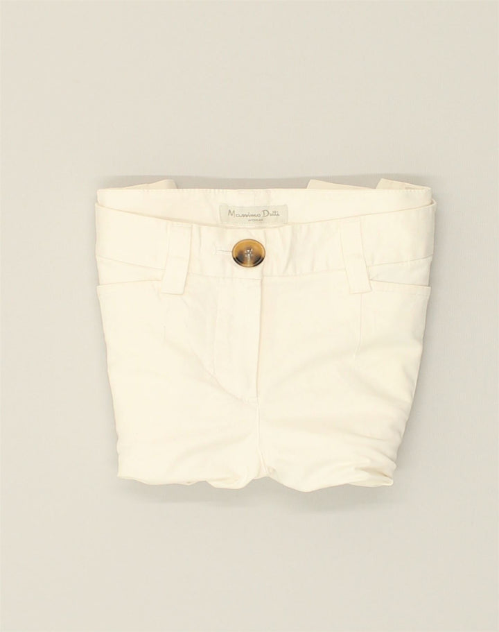 MASSIMO DUTTI Womens Straight Casual Trousers W28 L29 White Cotton | Vintage Massimo Dutti | Thrift | Second-Hand Massimo Dutti | Used Clothing | Messina Hembry 