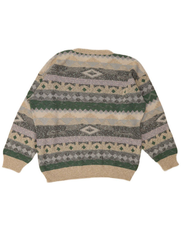 Vintage Herren Pullover mit Rundhalsausschnitt IT 48/50 Medium Mehrfarbig