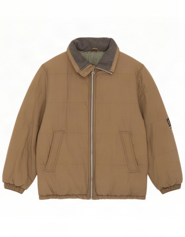 Invicta Jungen-Windbreakerjacke mit Kapuze, 11–12 Jahre, braunes Polyamid