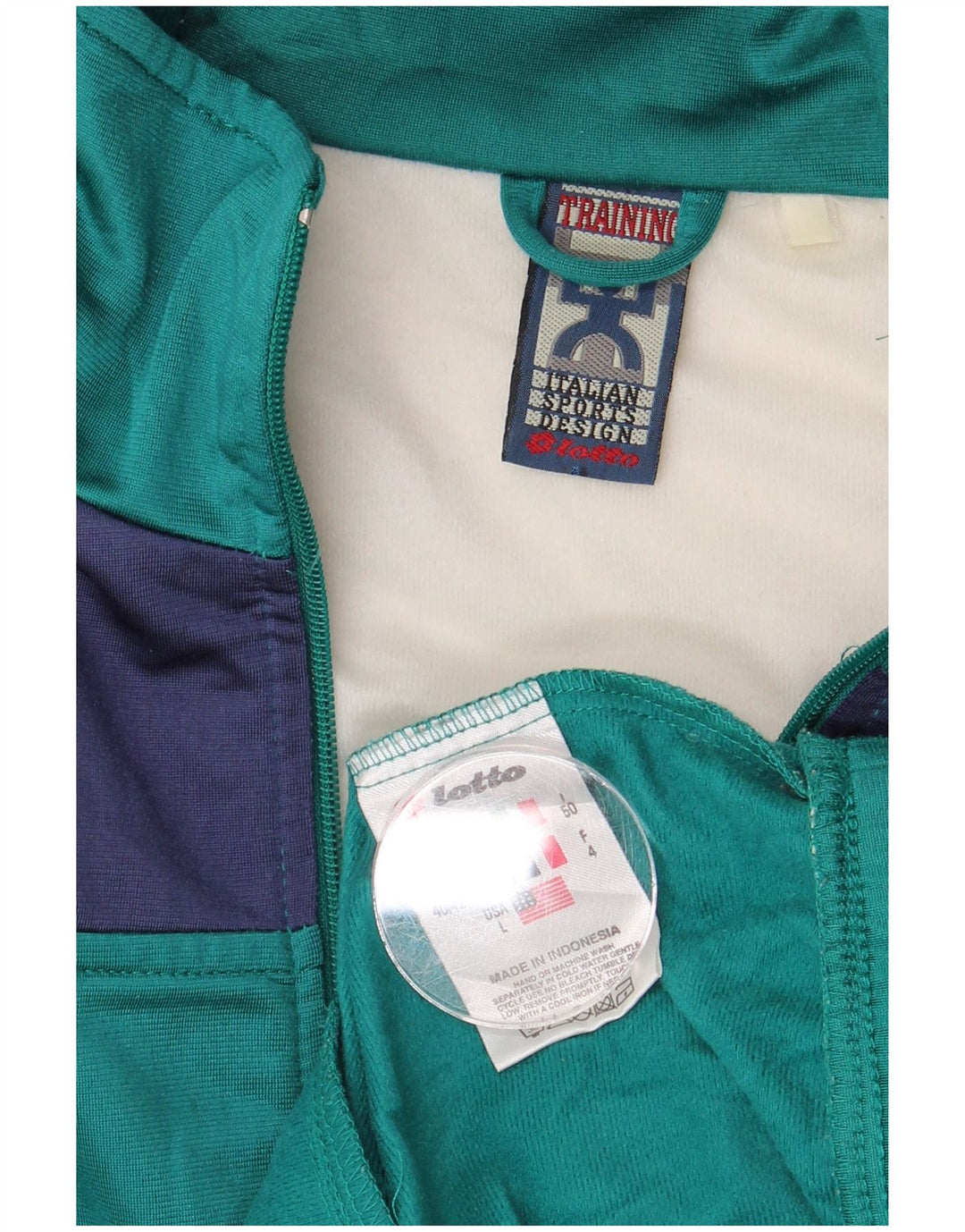 LOTTO Herren-Trainingsanzugoberteil, UK-Größe 40/42, Größe L, Türkis, Farbblock
