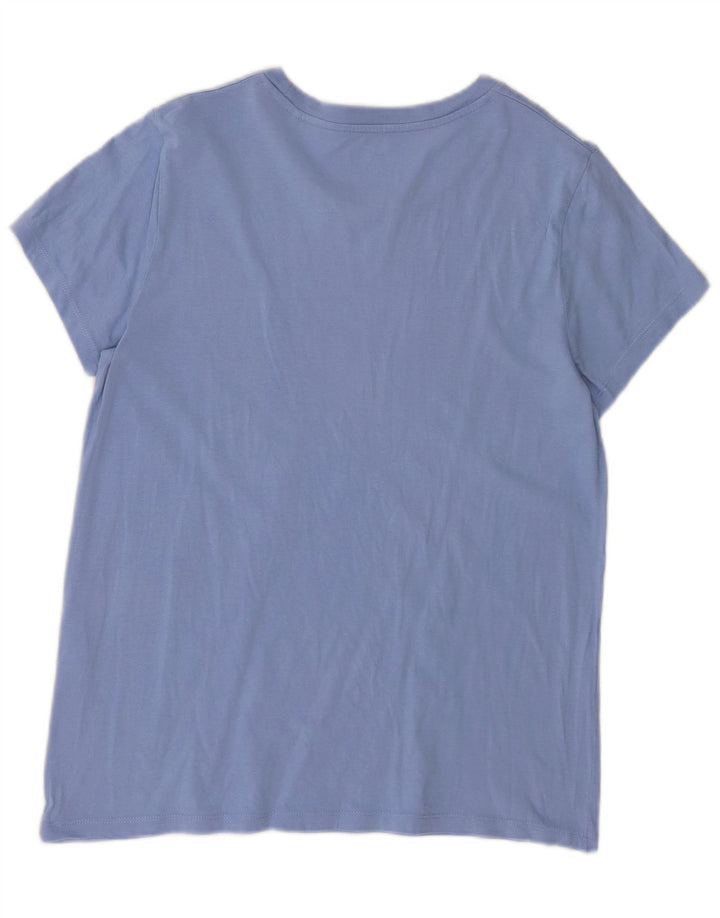 Levi's Womens Graphic T-Shirt Top UK 12 Mittelblaue Baumwolle