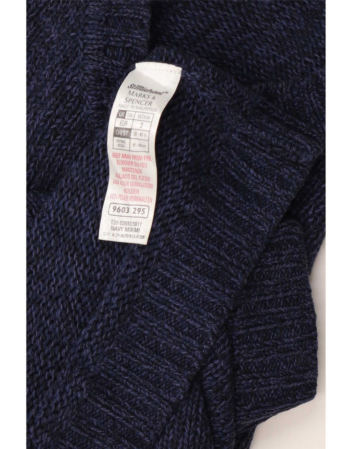 Marks & Spencer Herren St. Michael Pullover mit V-Ausschnitt, mittelgroß, Marineblau