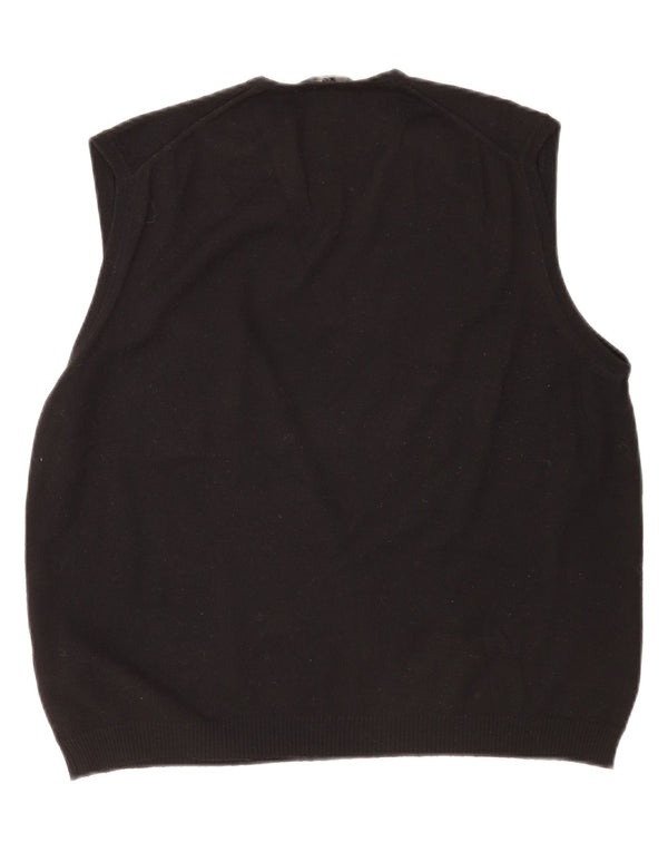 Zara Damen Weste Tank Top UK 18 XL Schwarze Wolle