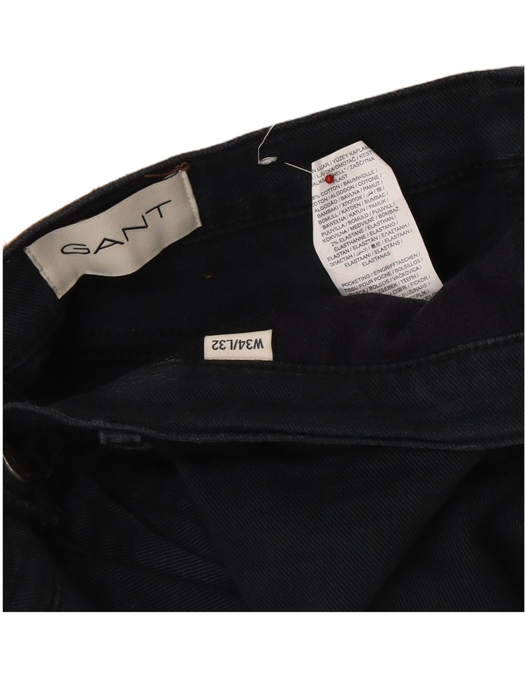Gant Herren Slim Jeans W34 L32 Marineblaue Baumwolle