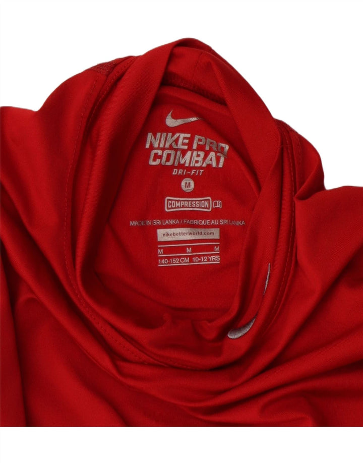 Nike Dri-Fit-Oberteil für Mädchen, langärmlig, 10–11 Jahre, mittleres Burgunderrot, Polyester