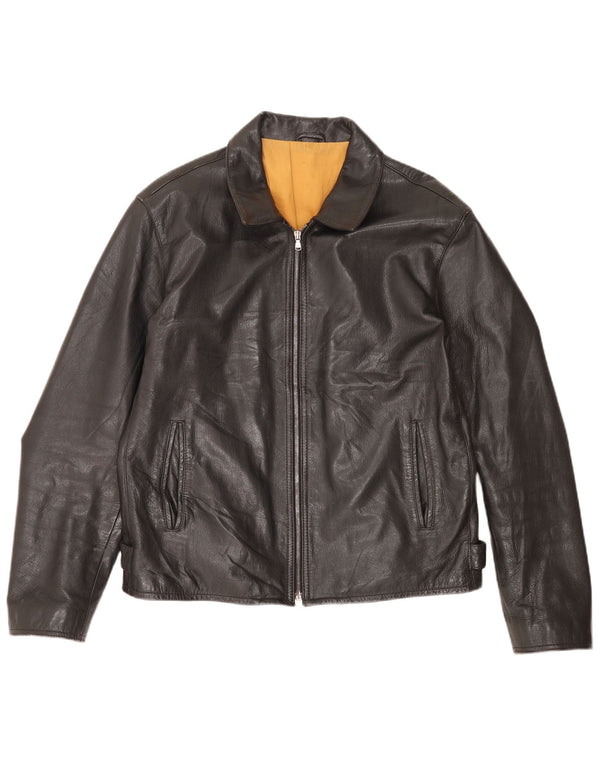 Protagonist Herren Lederjacke UK 40 Large Schwarz