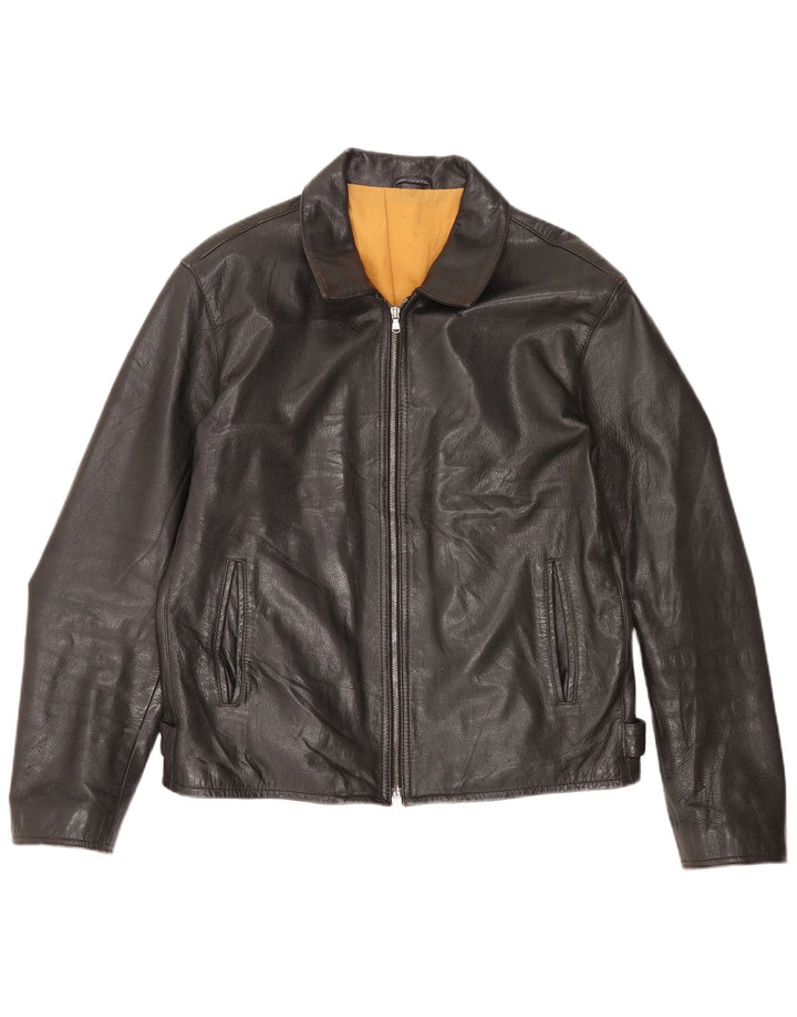 Protagonist Herren Lederjacke UK 40 Large Schwarz