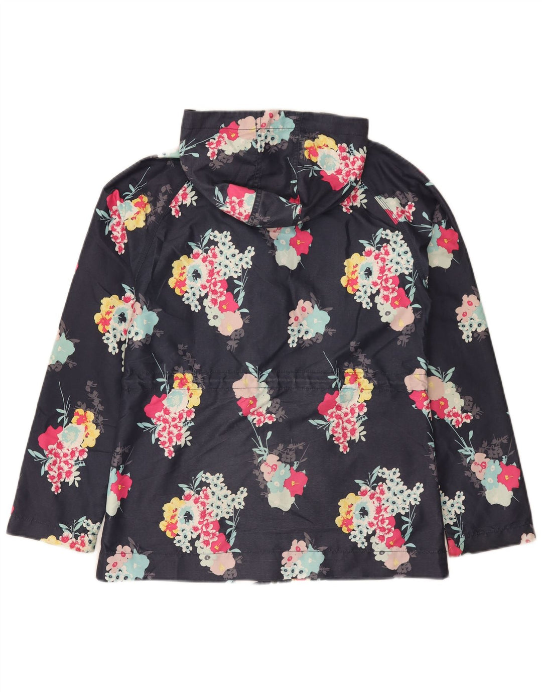 Animal Damen-Regenjacke mit Kapuze, Größe S, Marineblau, Blumenmuster, Polyester