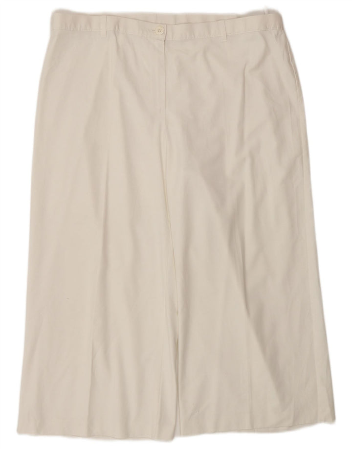 Marks & Spencer Damen-Caprihose mit hoher Taille, W38, L22, Weiß