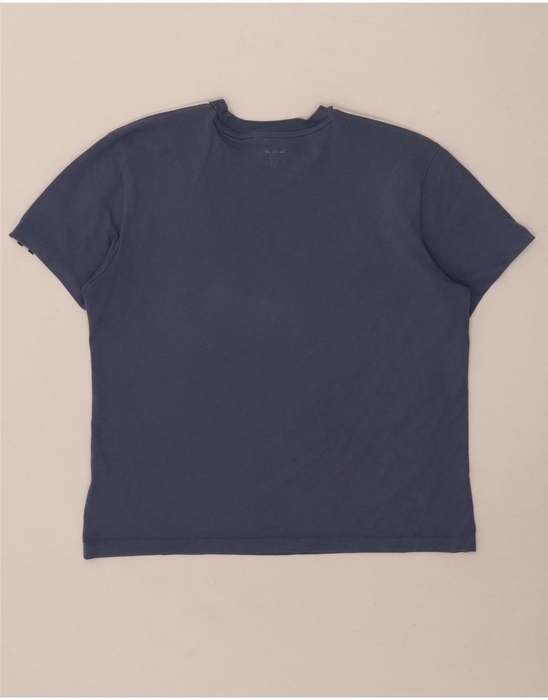 Adidas Damen T-Shirt Top UK 12 Mittelblaue Baumwolle