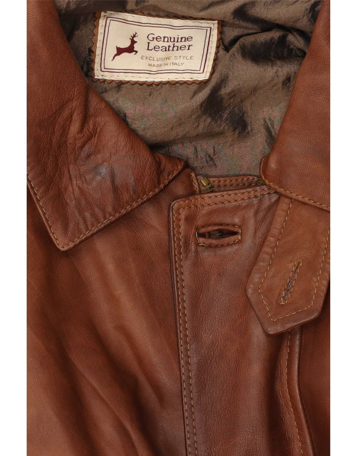 Vintage Herren Lederjacke UK 42 XL Braunes Leder
