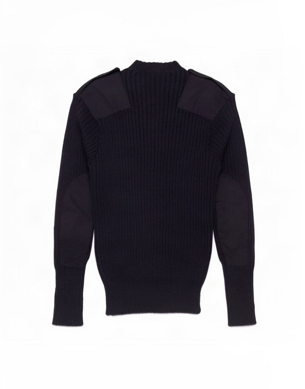 Vintage Herren Militär Pullover mit V-Ausschnitt XS Marineblau