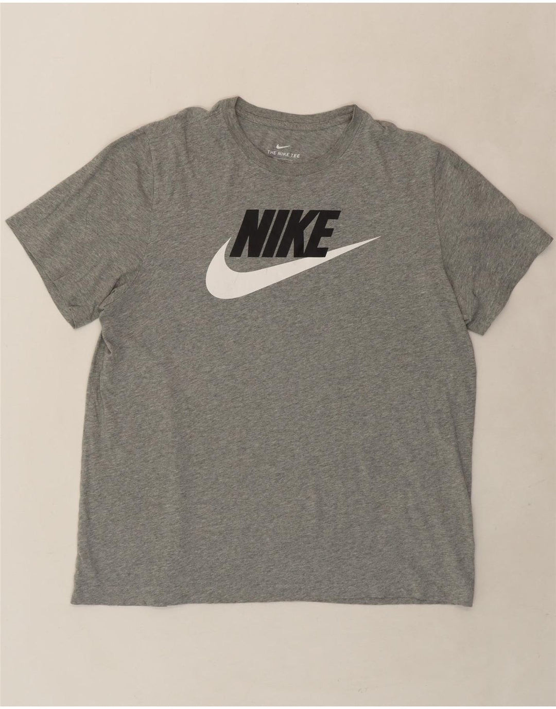 NIKE Mens Graphic T-Shirt Top Large Grey Cotton Vintage Nike and Second-Hand Nike from Messina Hembry 