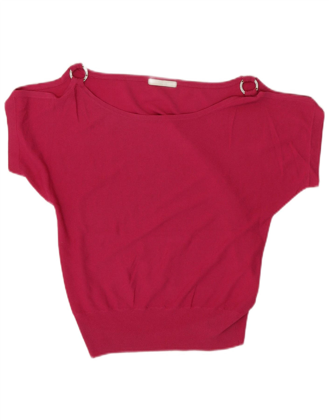 Marks & Spencer Damen Crop Off Shoulder Bluse Top UK 10 Small Pink