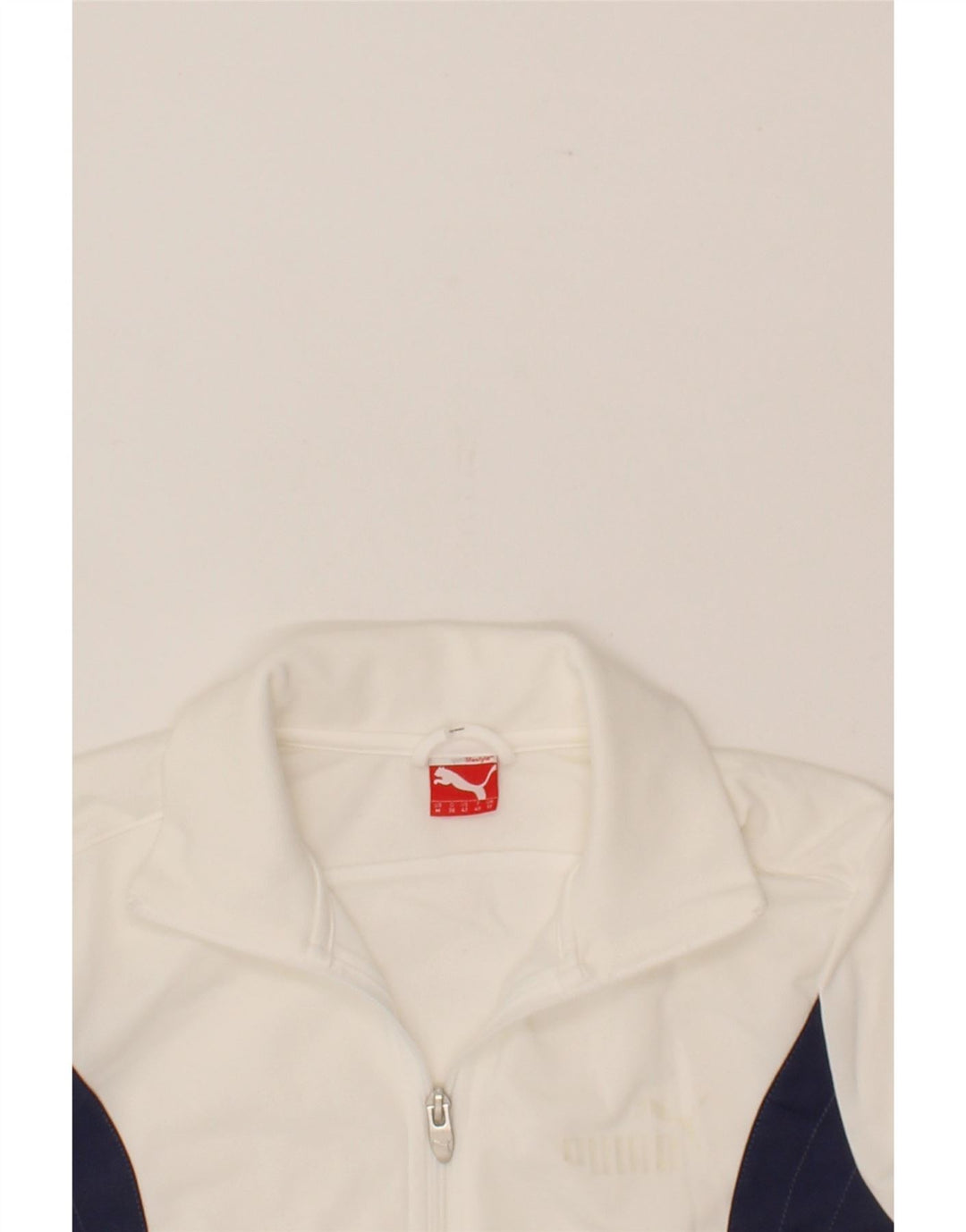 PUMA Womens Tracksuit Top Jacket UK 12 Medium  White Colourblock Polyester Vintage Puma and Second-Hand Puma from Messina Hembry 