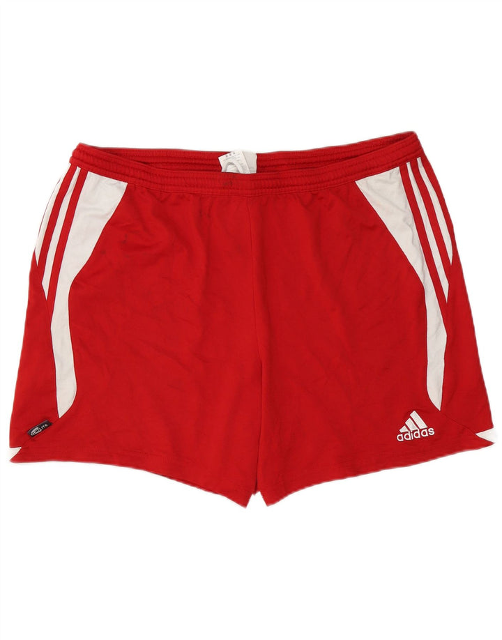 Adidas Herren Climalite Sport Shorts XL Rot Colourblock Polyester