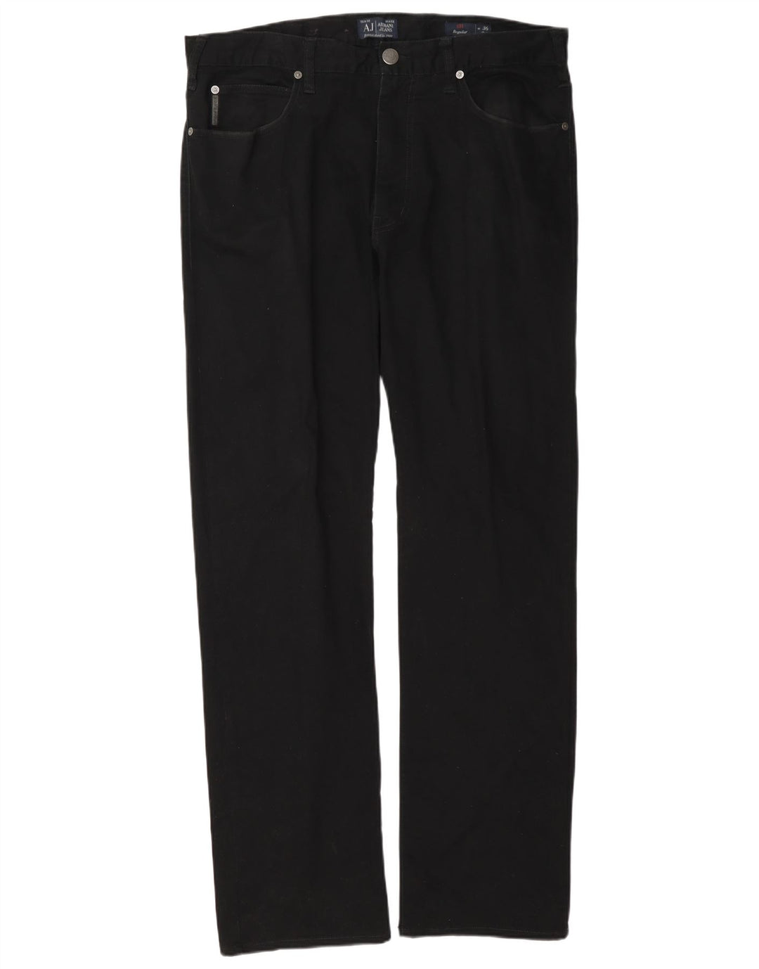 Armani Herren Straight Jeans W36 L34 Marineblaue Baumwolle