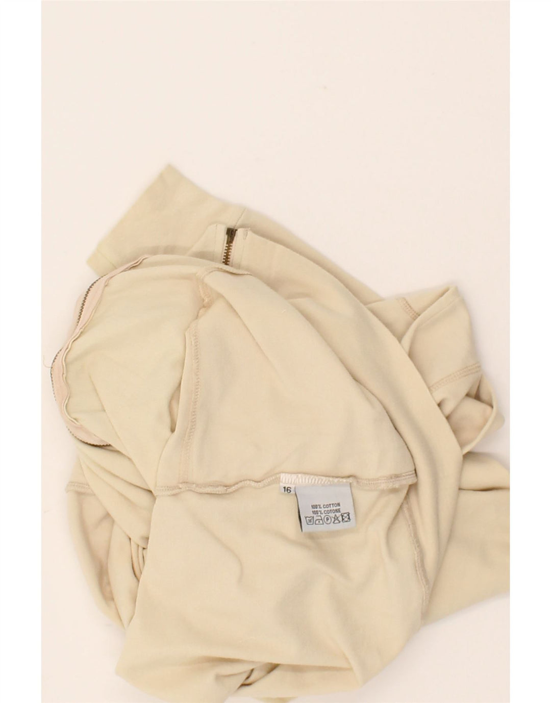 THINK PINK Womens Tracksuit Top Jacket UK 16 Large  Beige Vintage Think Pink and Second-Hand Think Pink from Messina Hembry 