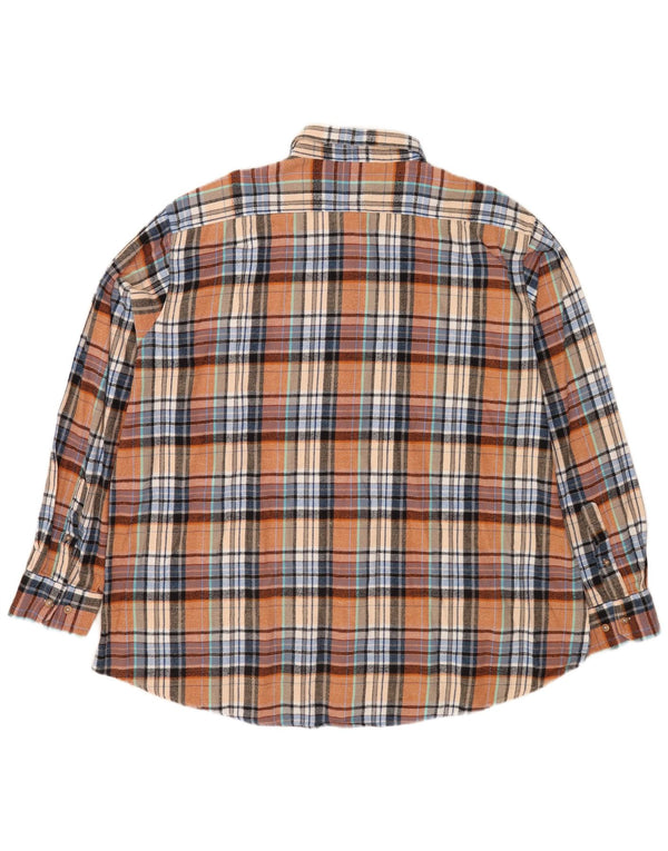 Bernd Berger Herren-Flanellhemd mit moderner Passform, 3XL, braun, kariert, Baumwolle