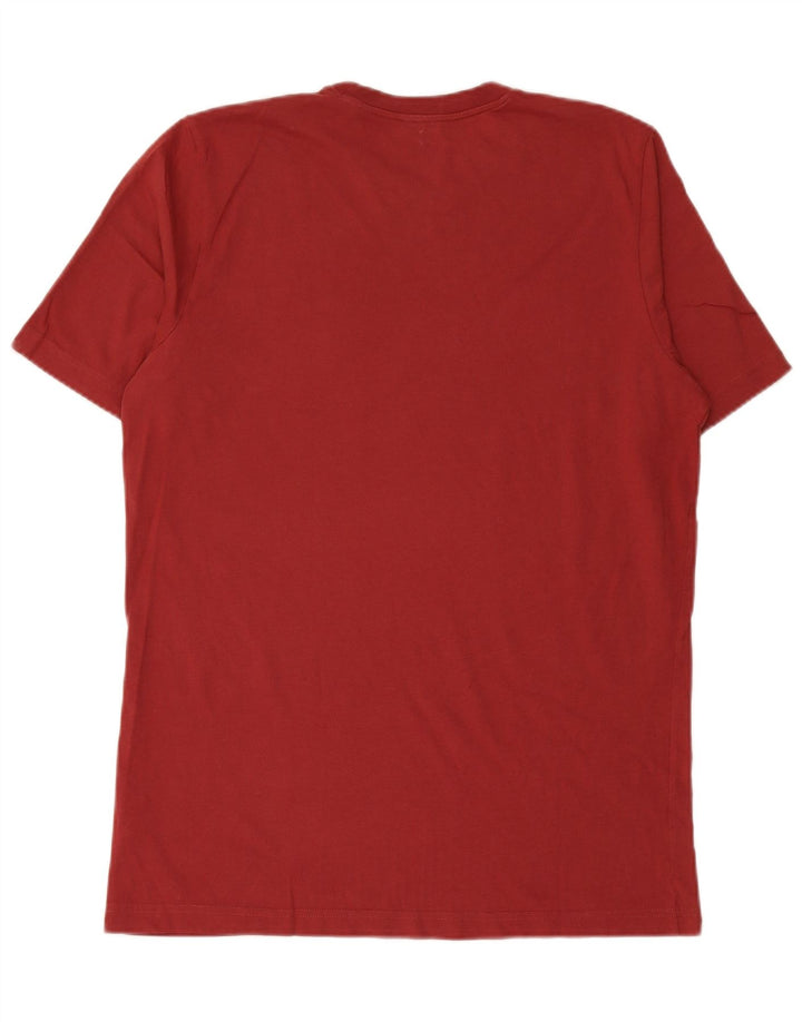 ADIDAS Herren Grafik T-Shirt Top Große rote Baumwolle