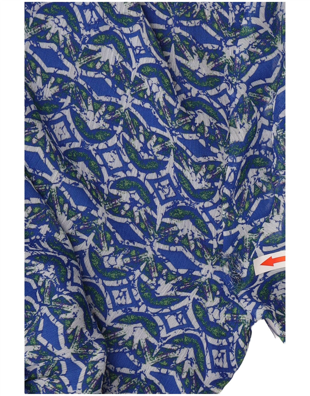 Zara Damen Langarm-Stufenkleid UK 12 Mittelblaues Blumenmuster aus Polyester