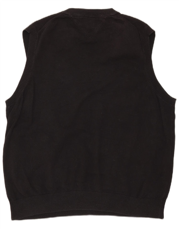 Tommy Hilfiger Herren Weste Tank Top XL Schwarz Baumwolle