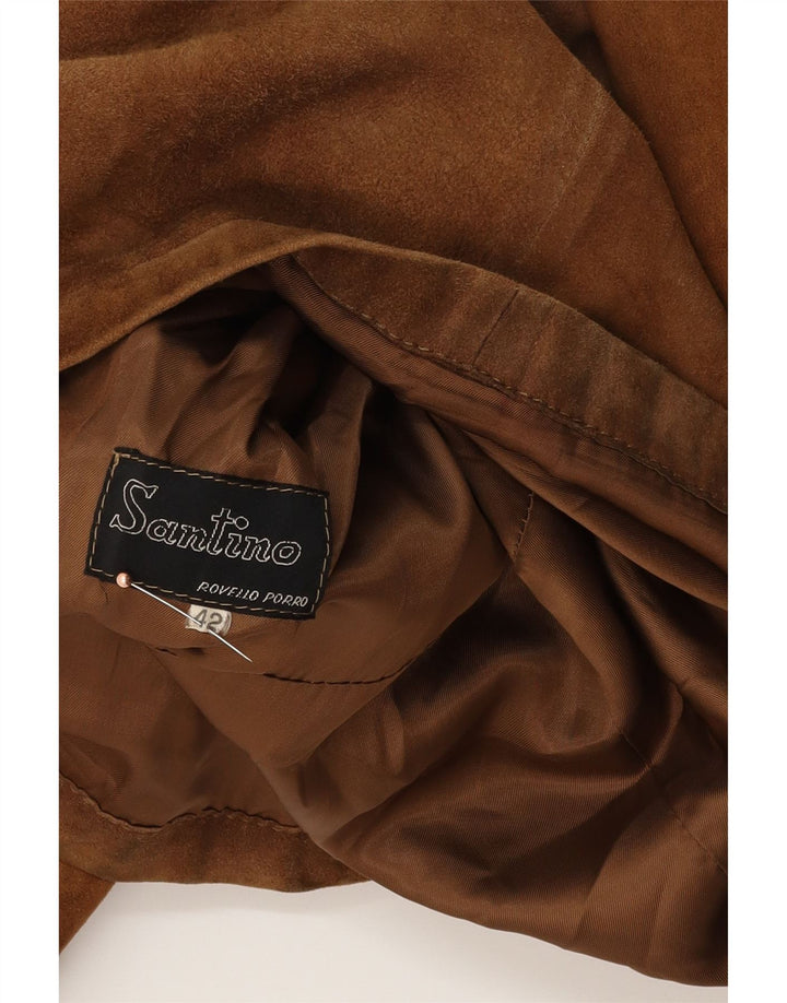 Vintage Damen Wildlederjacke IT 42 Mittelbraun