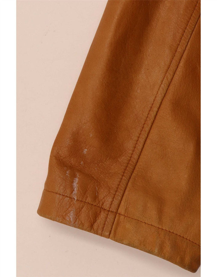 Steve Madden Herren Lederjacke UK 42 XL Beige Leder