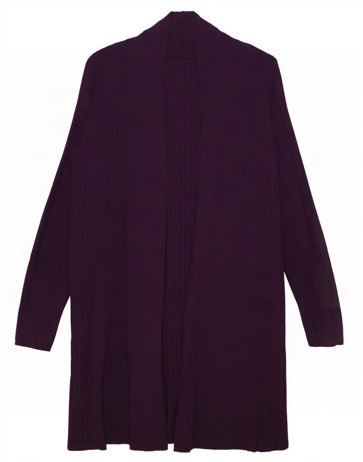Marks & Spencer Damen Longline Open Cardigan Pullover UK 16 Large Lila