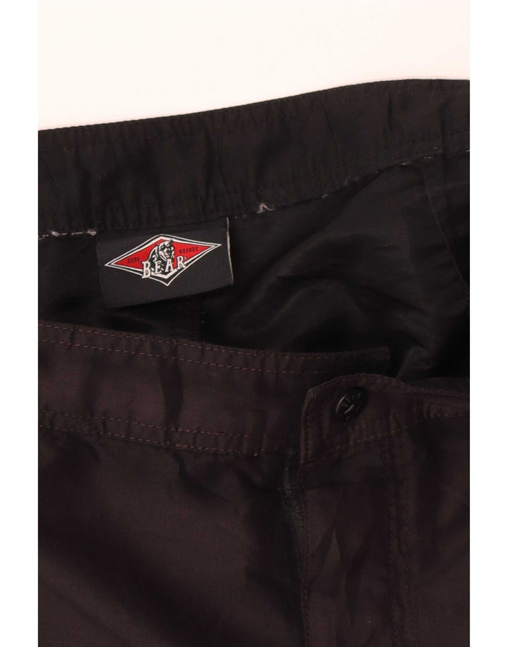 Bear Herren-Badeshorts, mittelgroß, Schwarz, Farbblock