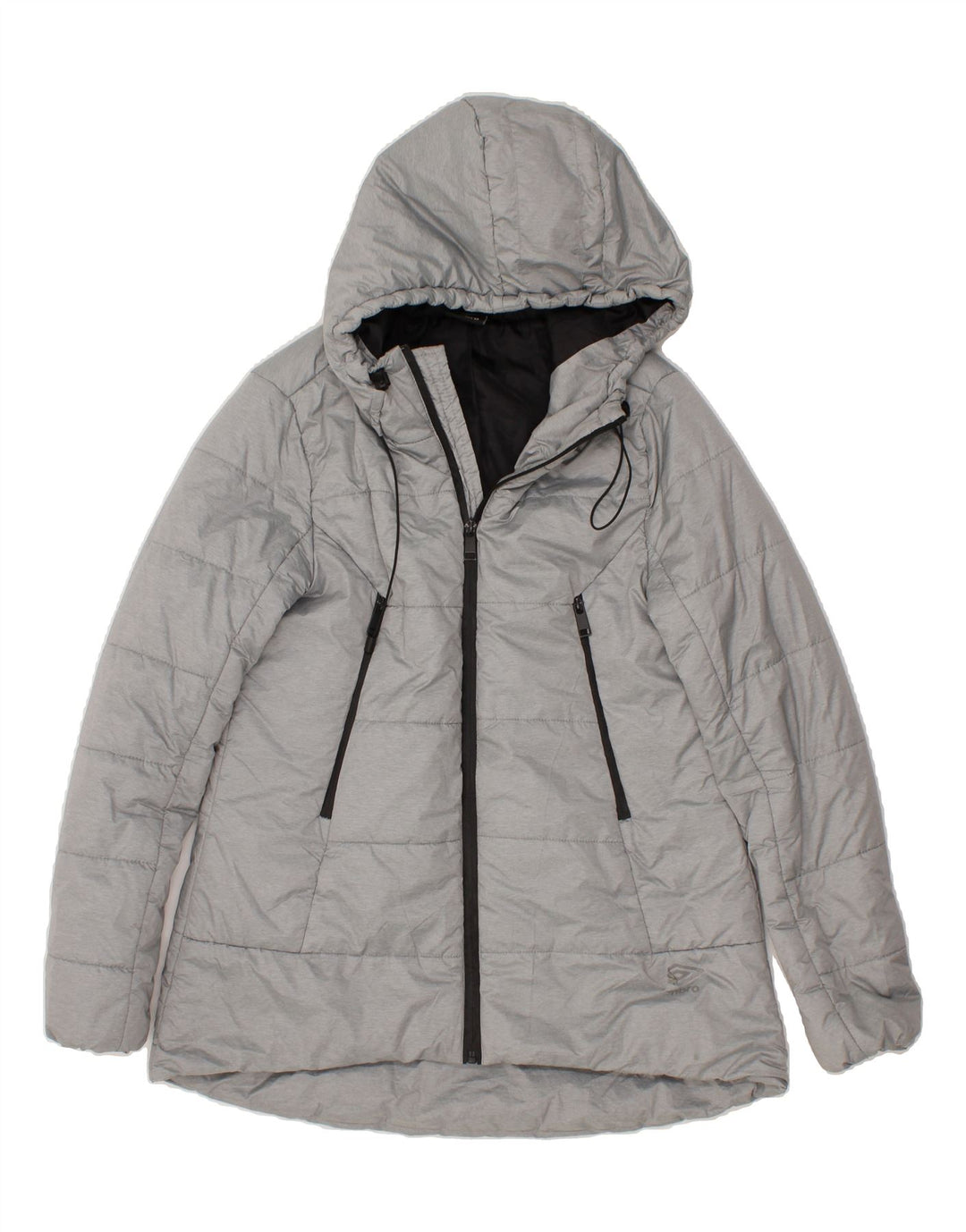 UMBRO Mens Hooded Padded Jacket UK 38 Medium Grey Vintage Umbro and Second-Hand Umbro from Messina Hembry 