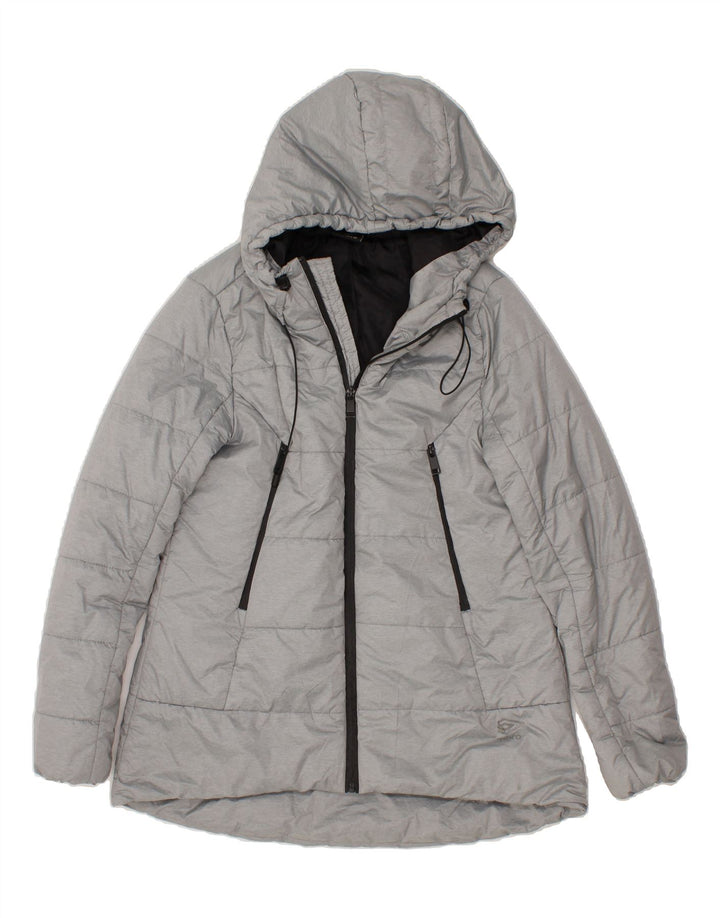 UMBRO Mens Hooded Padded Jacket UK 38 Medium Grey Vintage Umbro and Second-Hand Umbro from Messina Hembry 